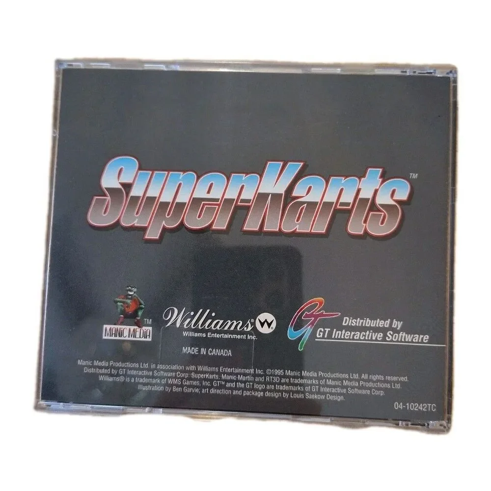 SuperKarts (PC, 1995) Vintage Computer Game go cart racing video game
